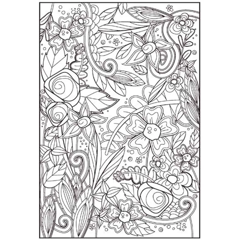 A4 Peaceful Advanced Colouring Book - Intricate Designs Relaxing Art Therapy High Quality Paper Tranquil