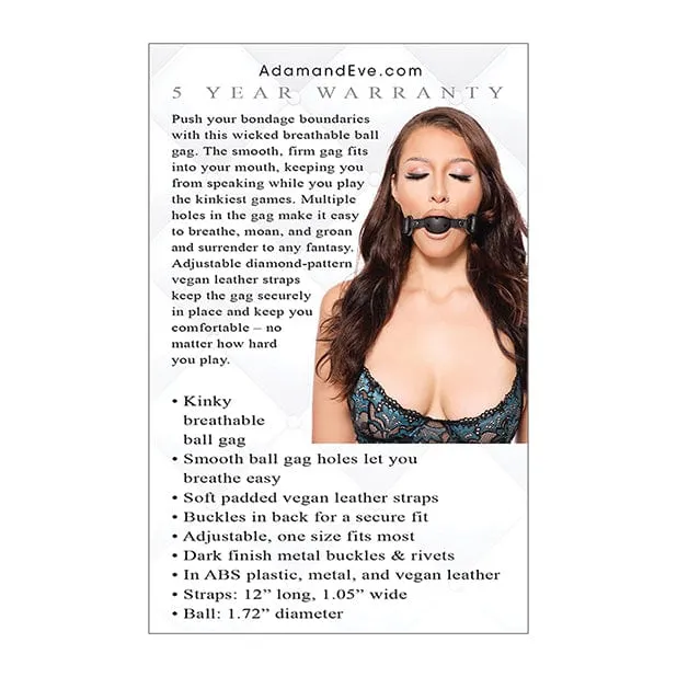 Adam & Eve - Eve's Fetish Dreams Ball Gag (Black)