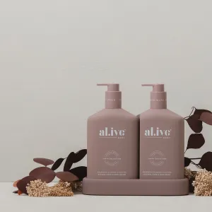 Al. ive Wash & Lotion Duo   Tray | Raspberry Blossom & Juniper