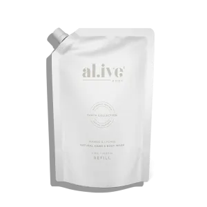 al.ive Hand & Body Wash Refill 1L - Mango & Lychee (Made in Australia)