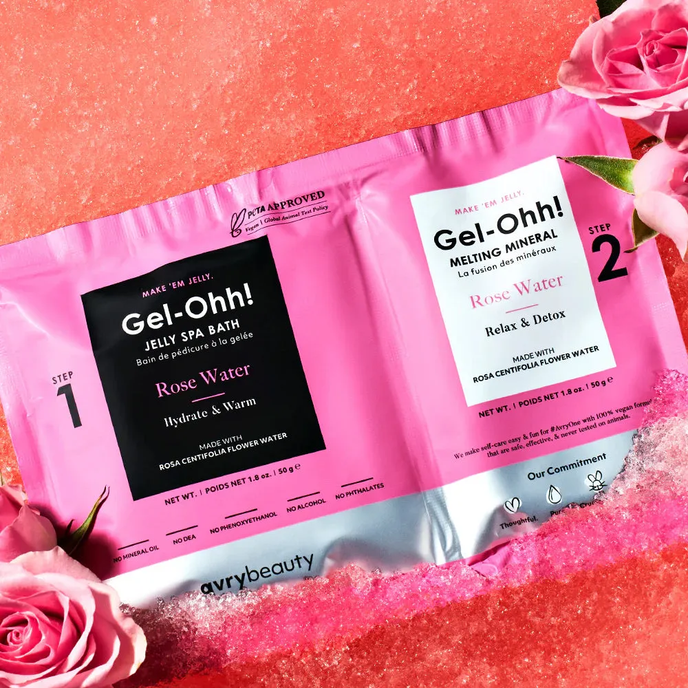 Avry Beauty Gel-Ohh! Jelly Spa 2-Step Pedi Bath - Rose Water