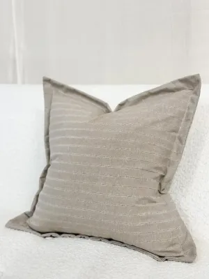 Beige Luxury Linen Blend Cushion Cover - 45cm x 45cm