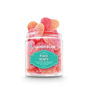 Candy Club Sour Gummy Peach Hearts