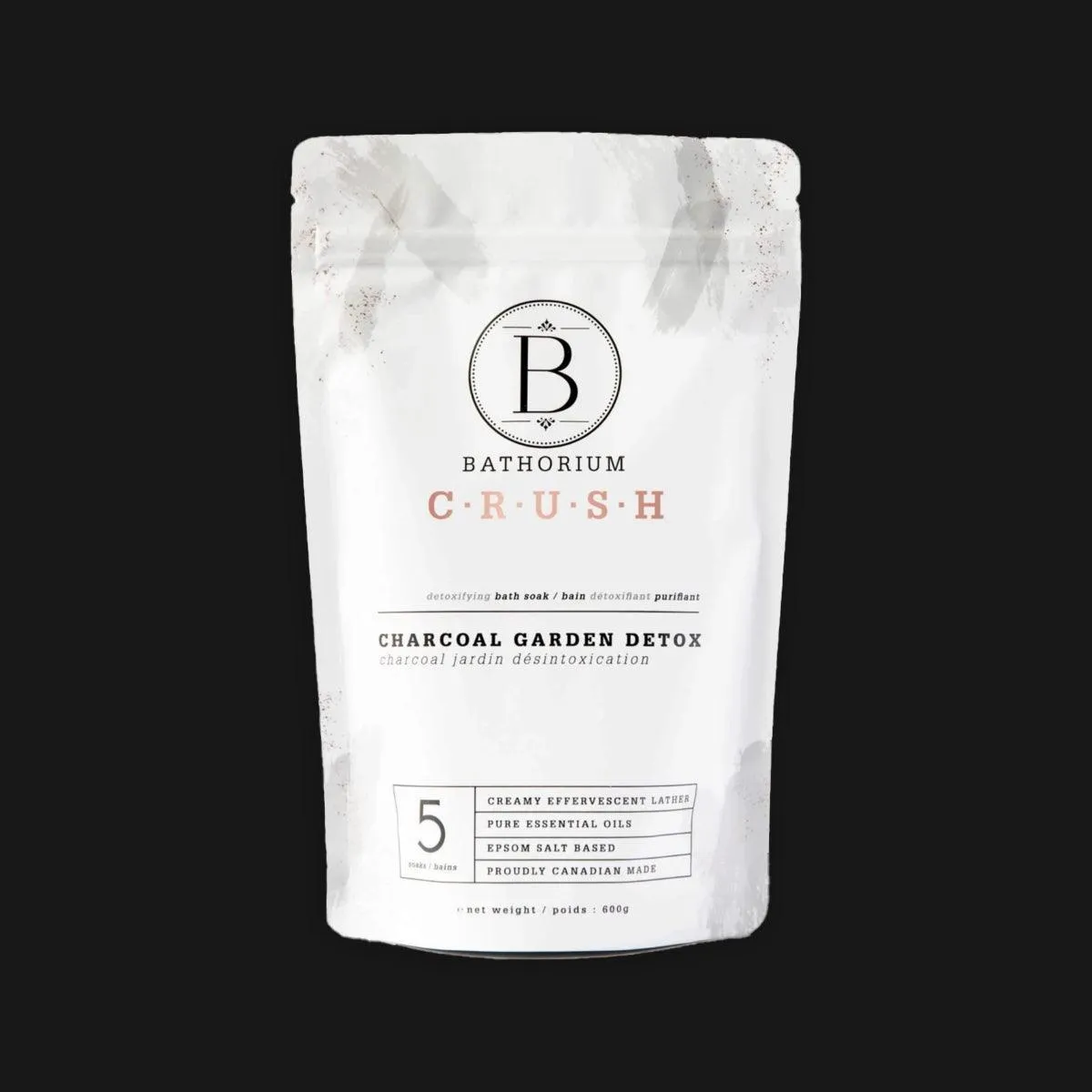 charcoal garden detox crush bath soak