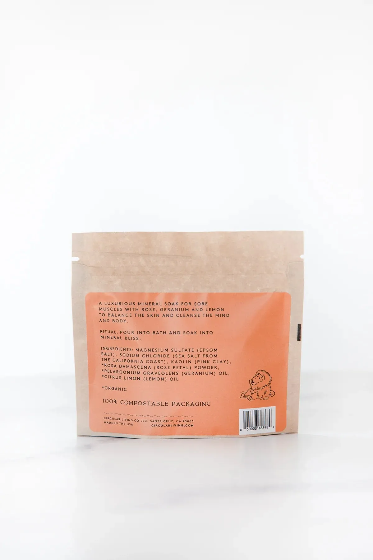 Circular Living :: Mineral Bath Soak Sachet, Rose Petal & Geranium