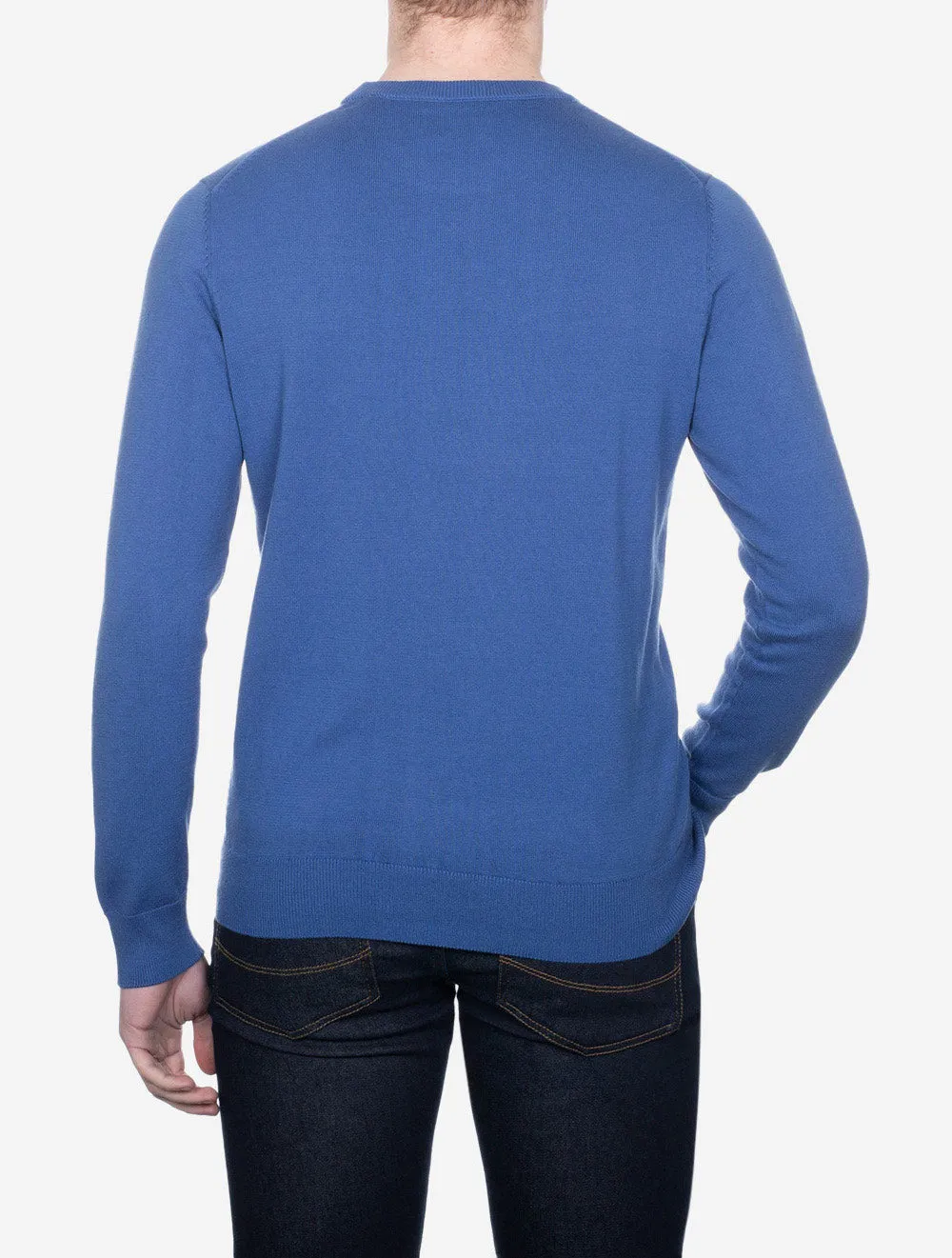 Classic Cotton Crew Neck Rich Blue