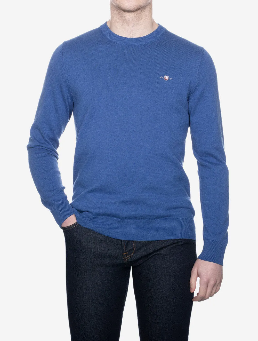 Classic Cotton Crew Neck Rich Blue