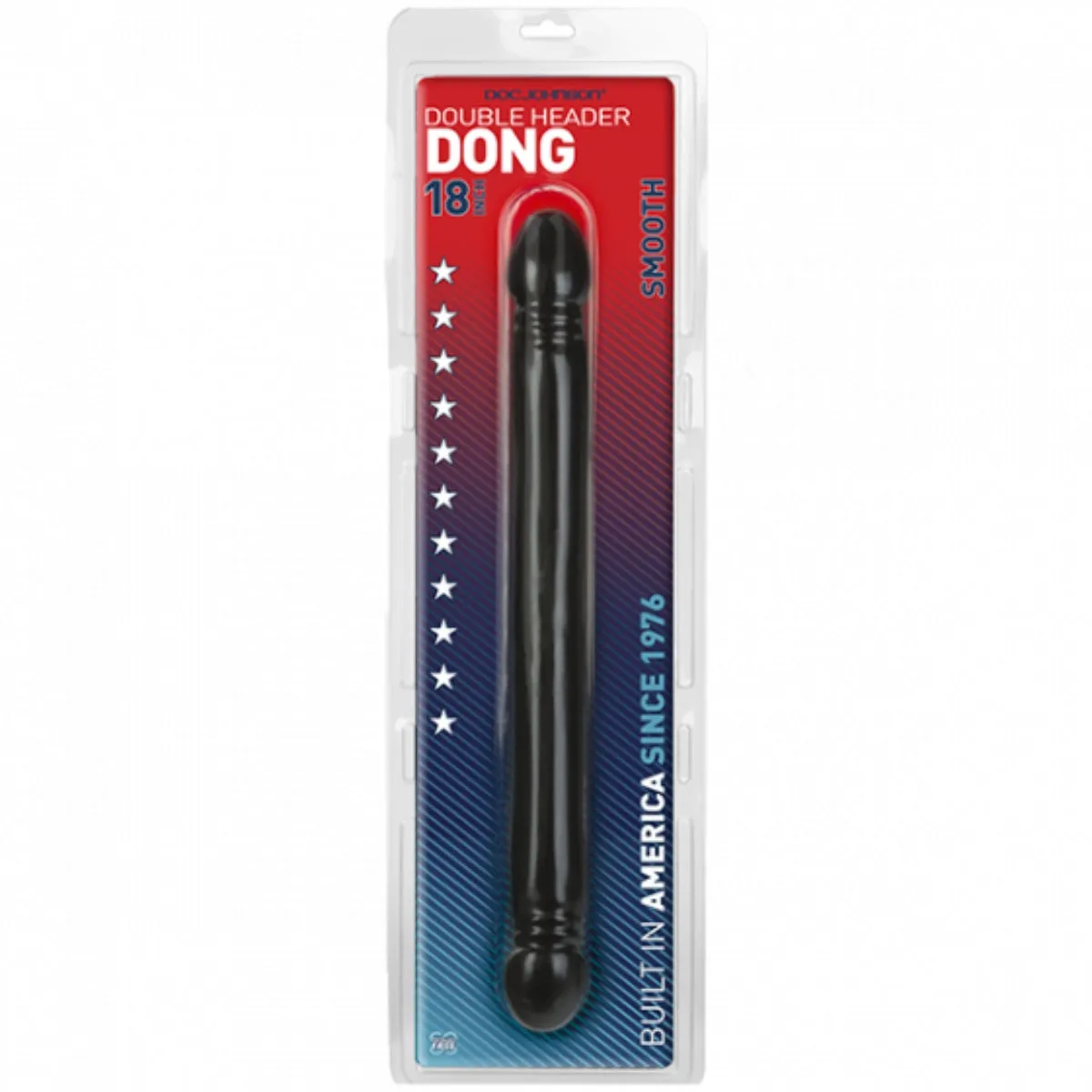 Doc Johnson Smooth Double Ended Dong Black 18 Inch