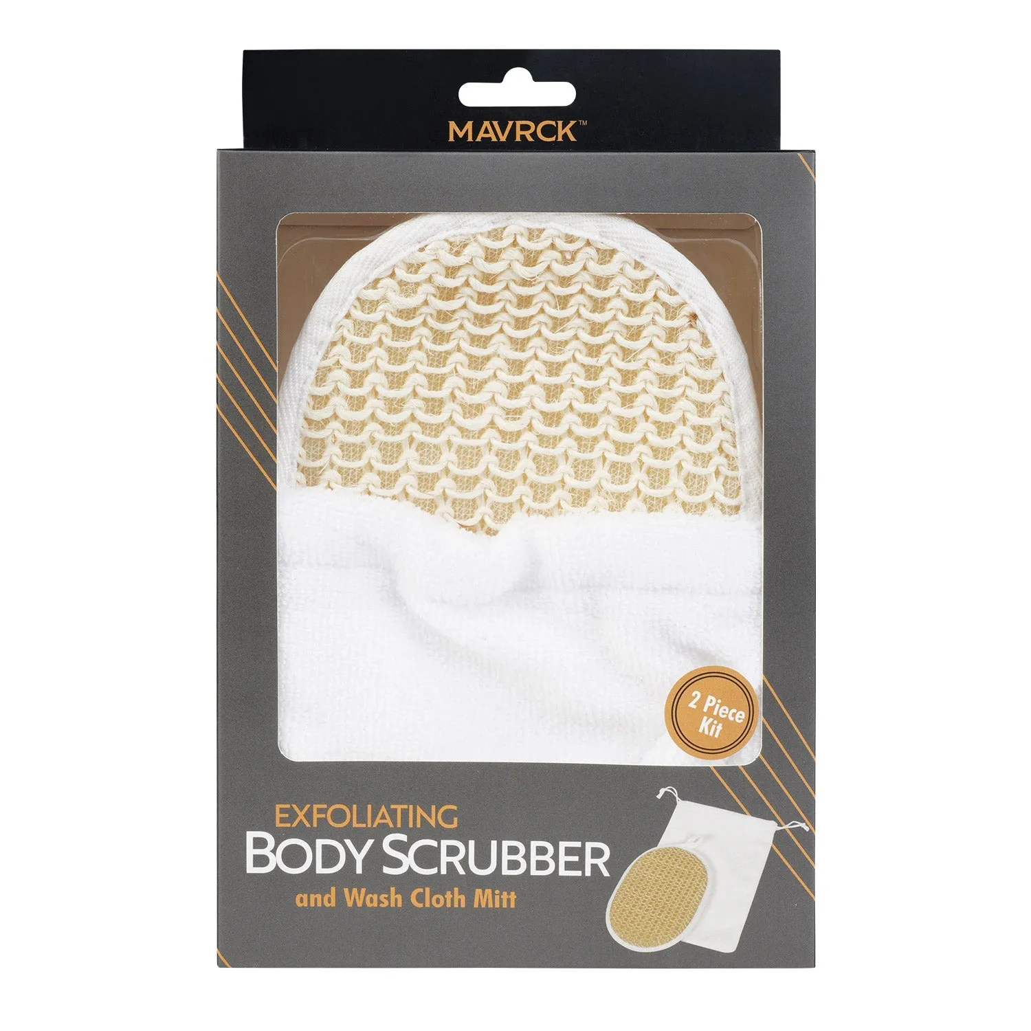 Exfoliating Body Scrubber with Wash Cloth Mitt