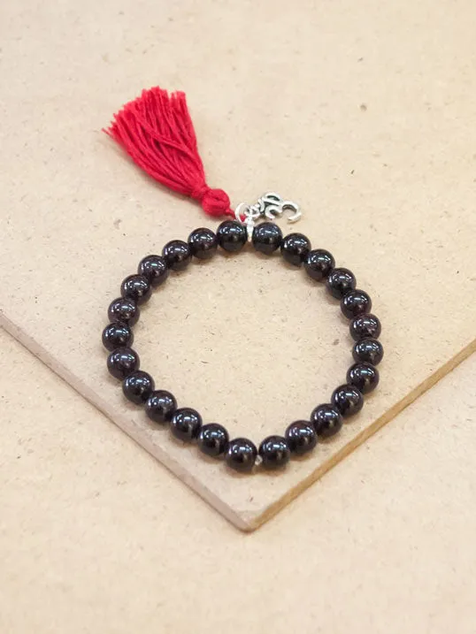 Garnet Mala Bracelet