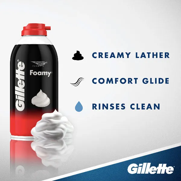 Gillette Foamy Regular Shaving Foam, 11 oz