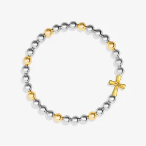 He Is Risen Mixed Metal Stretch Bracelet