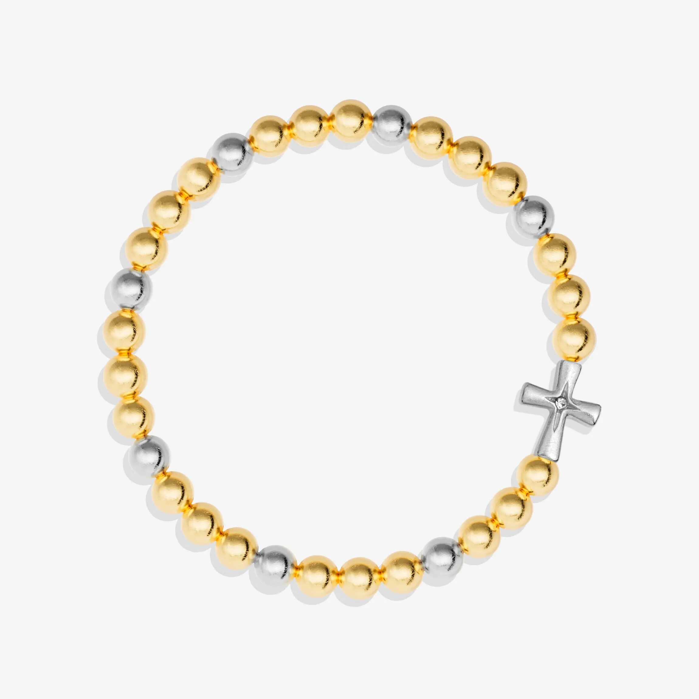 He Is Risen Mixed Metal Stretch Bracelet