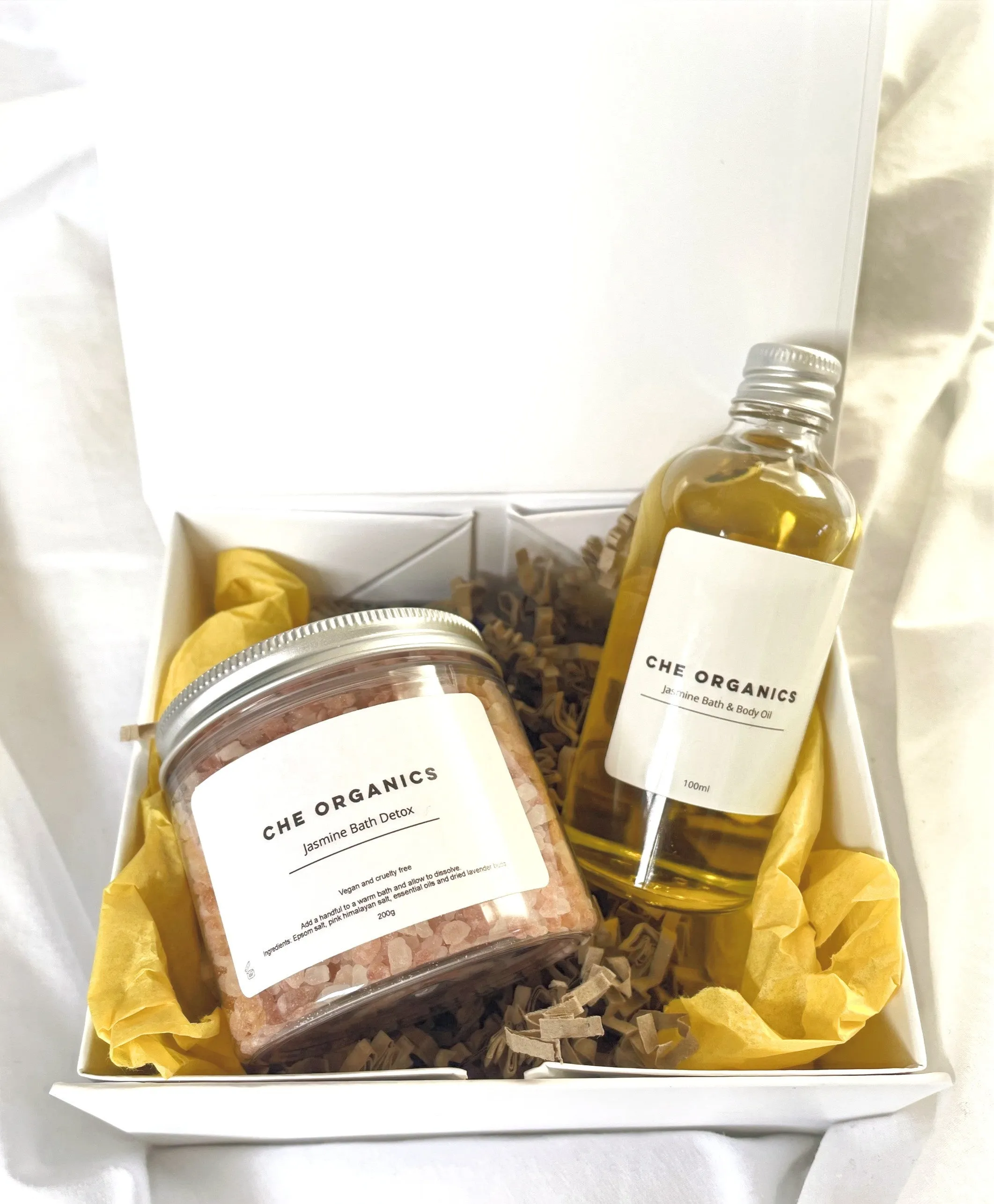 Jasmine Bath Salt and Body Oil Gift Set