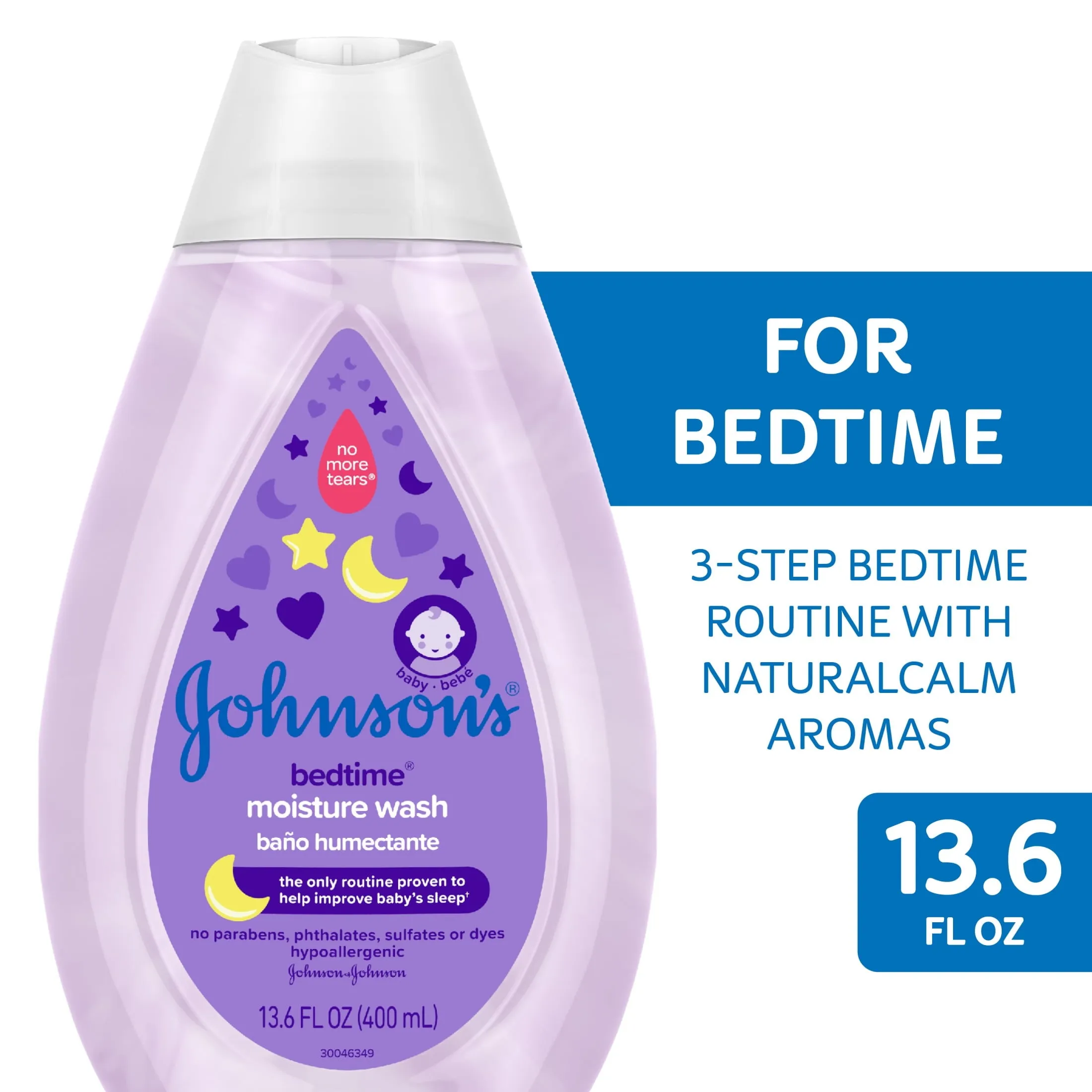 Johnson's Bedtime Tear Free Baby Moisture Body Wash and Soap with Soothing Aromas, 13.6 oz