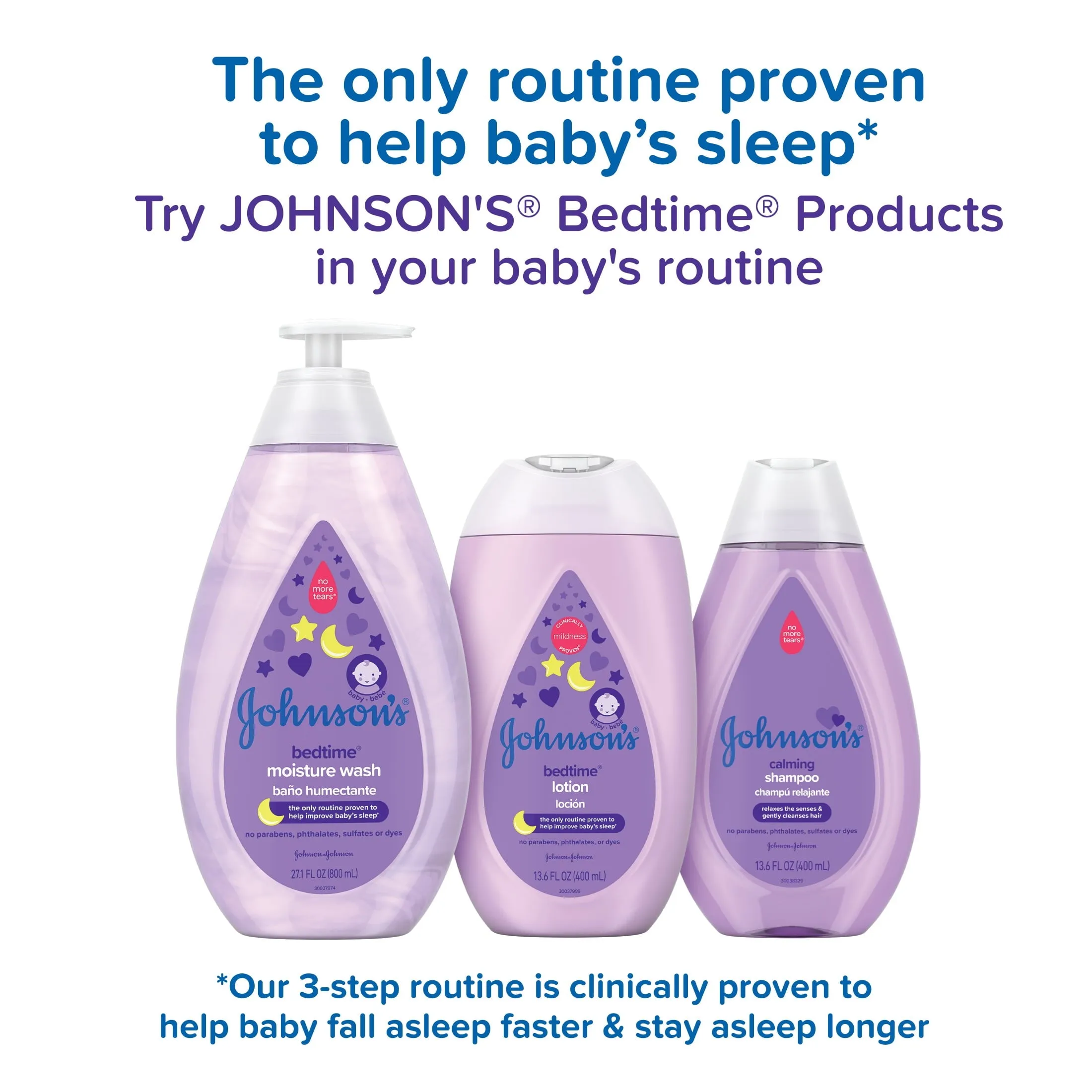 Johnson's Bedtime Tear Free Baby Moisture Body Wash and Soap with Soothing Aromas, 13.6 oz