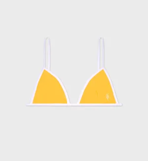 Kate Bikini Top - Sunshine Yellow/White