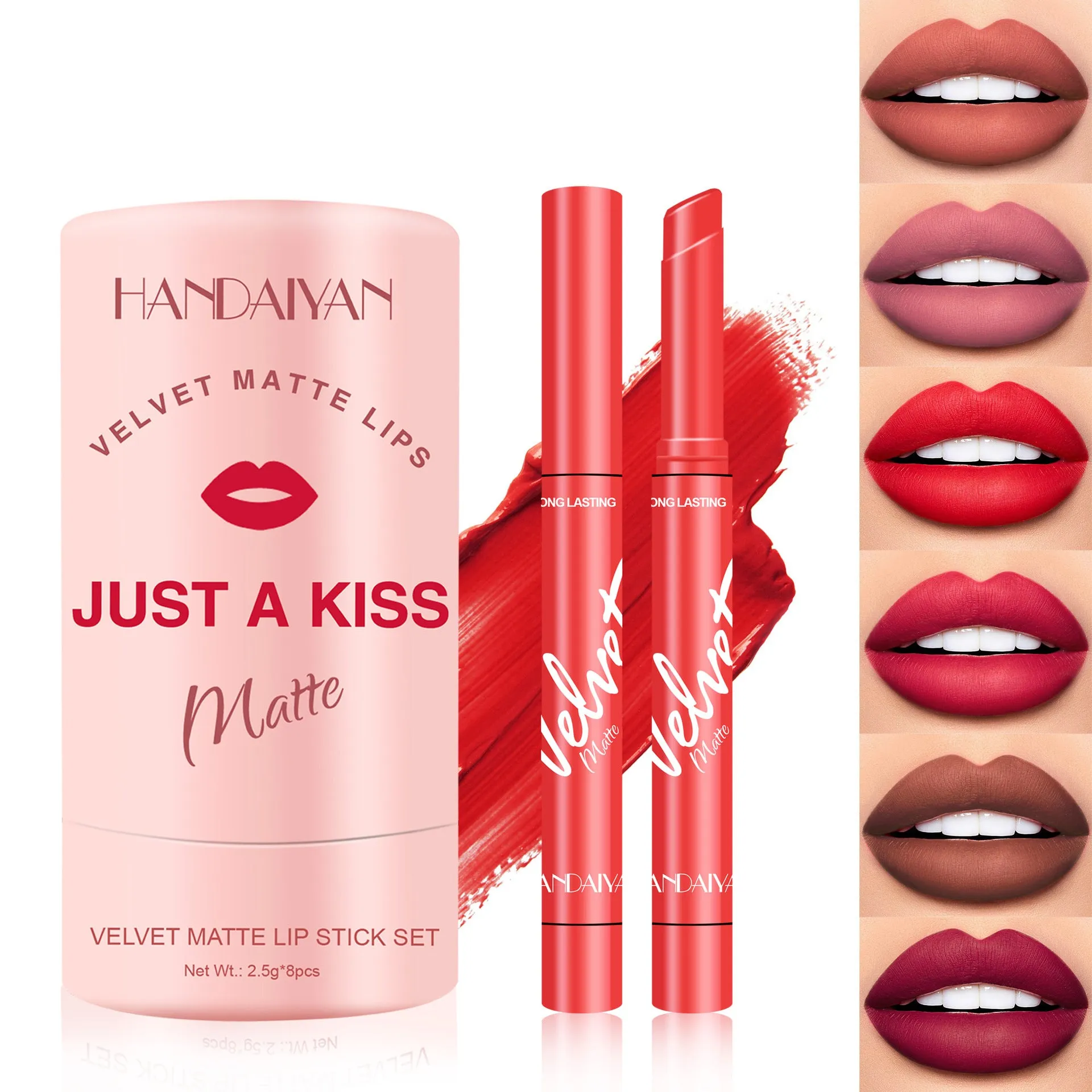 MA647 - Velvet Matte 8 Colour Lipstick Tube