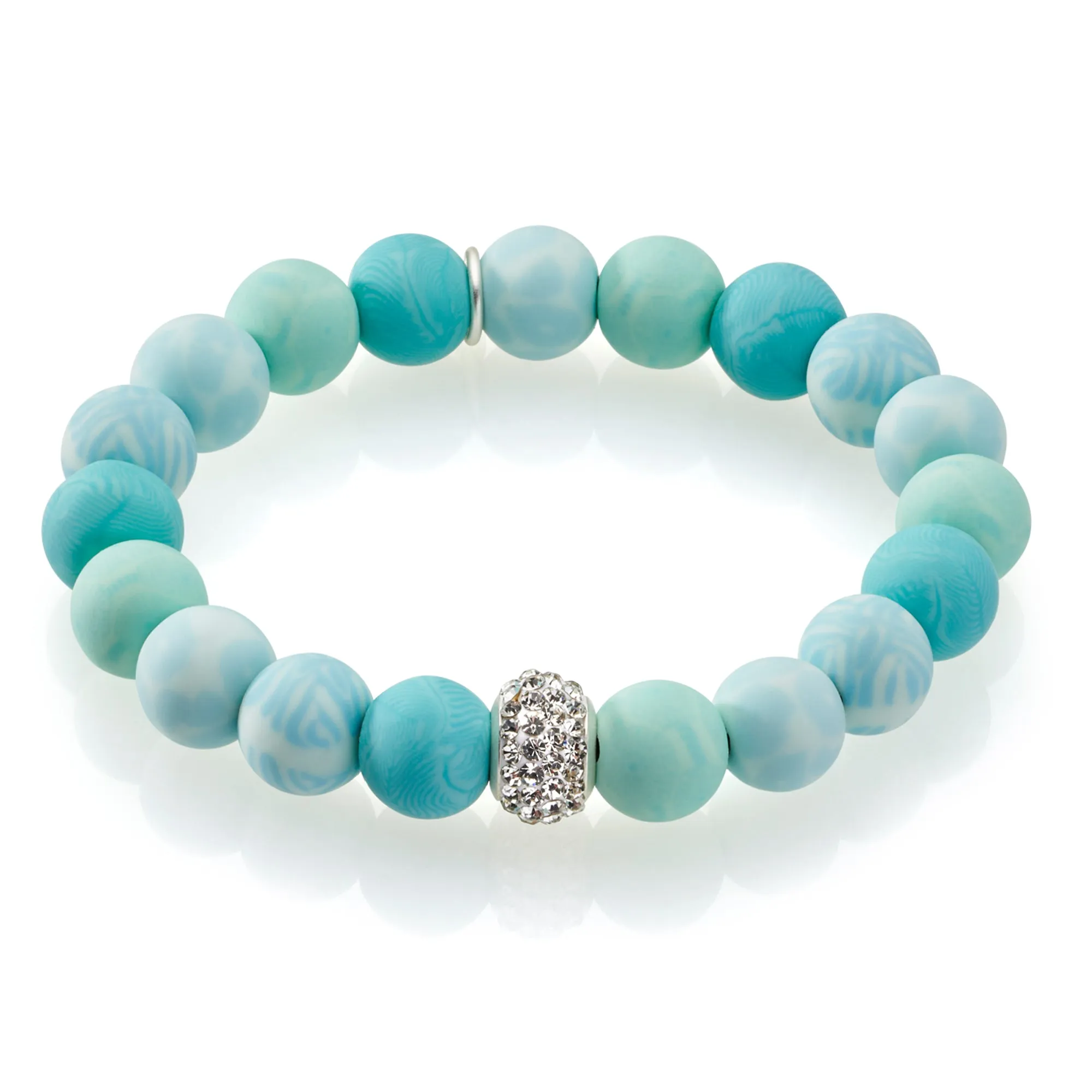 Maui Blue Crystal Stretch Bracelet