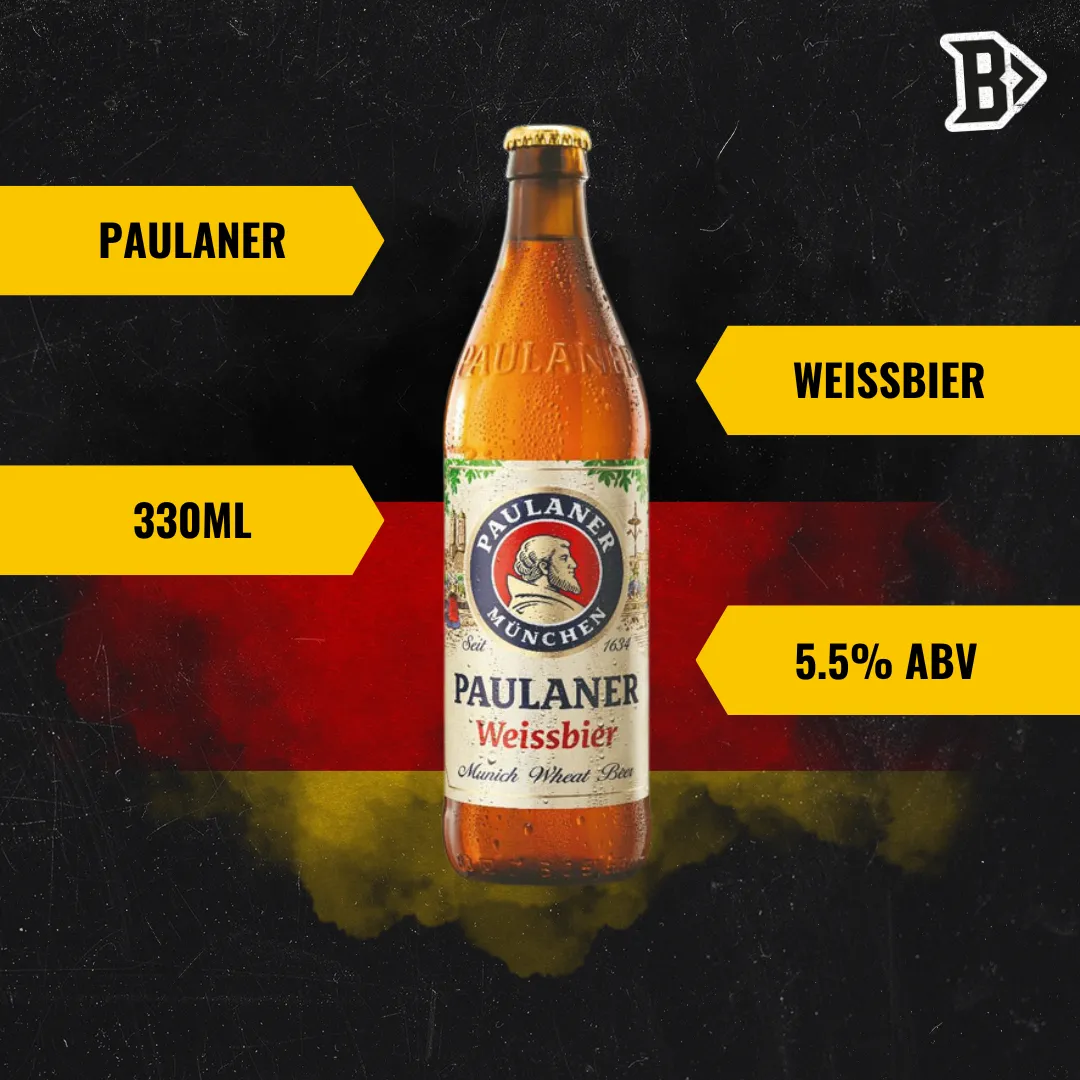 Paulaner Weissbier 330ml Bottles - 5.5% ABV (12 Pack)