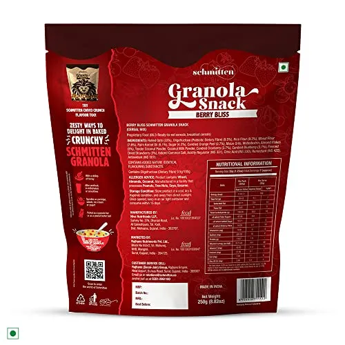 Schmitten Granola Snack (Berry Bliss, 250g X 1 Pouch)