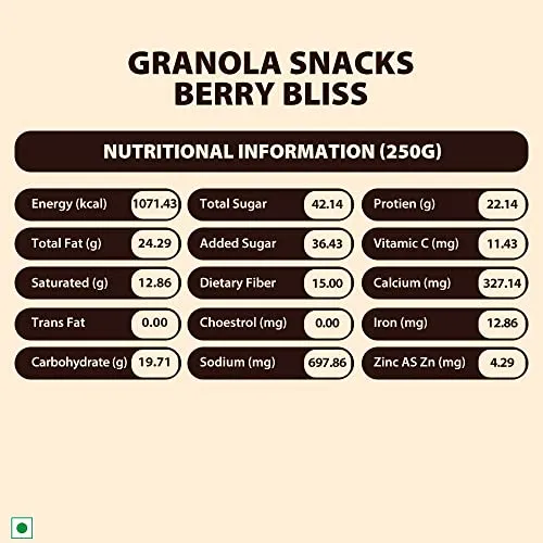 Schmitten Granola Snack (Berry Bliss, 250g X 1 Pouch)