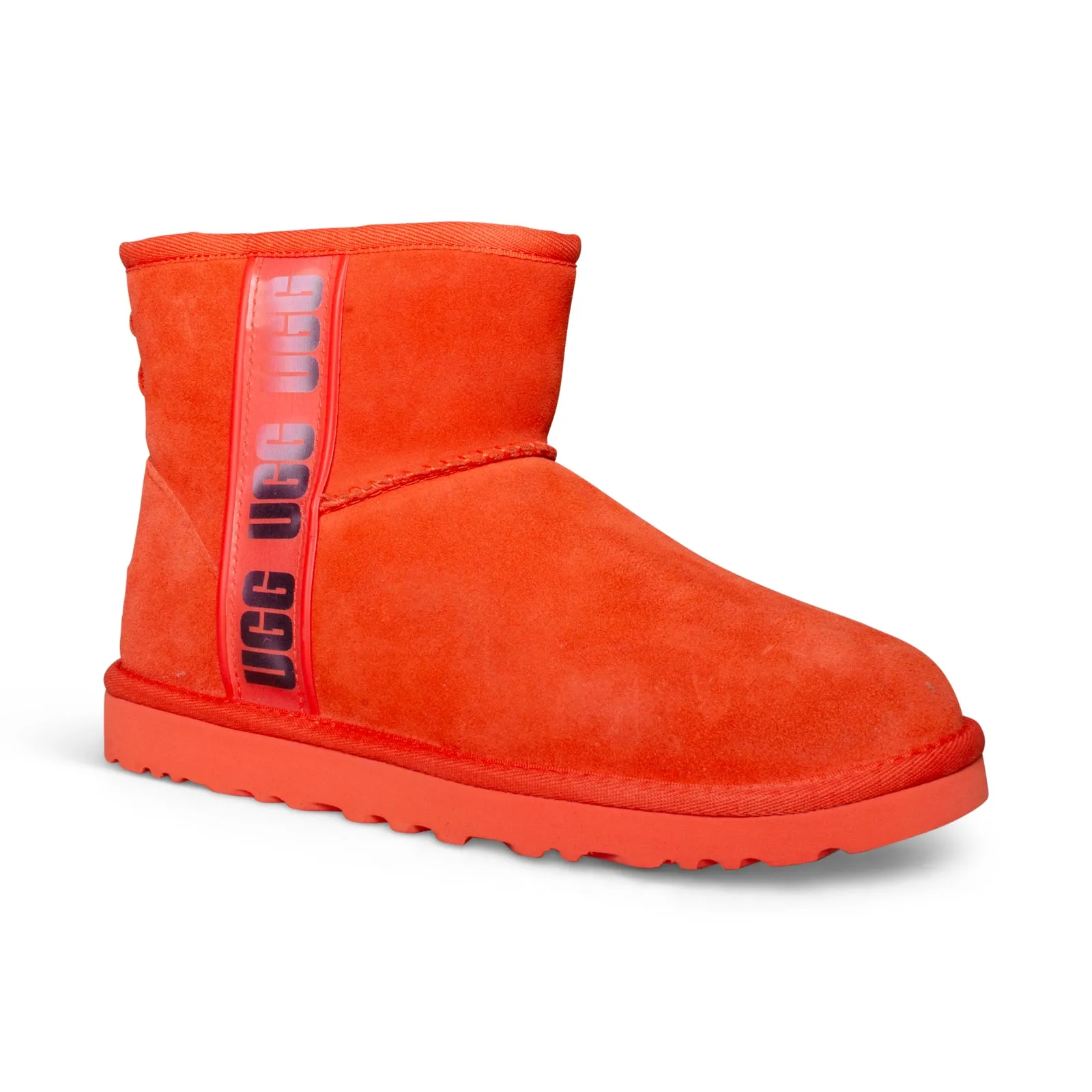 UGG Classic Mini Side Logo II Hazard Orange Boots - Women's