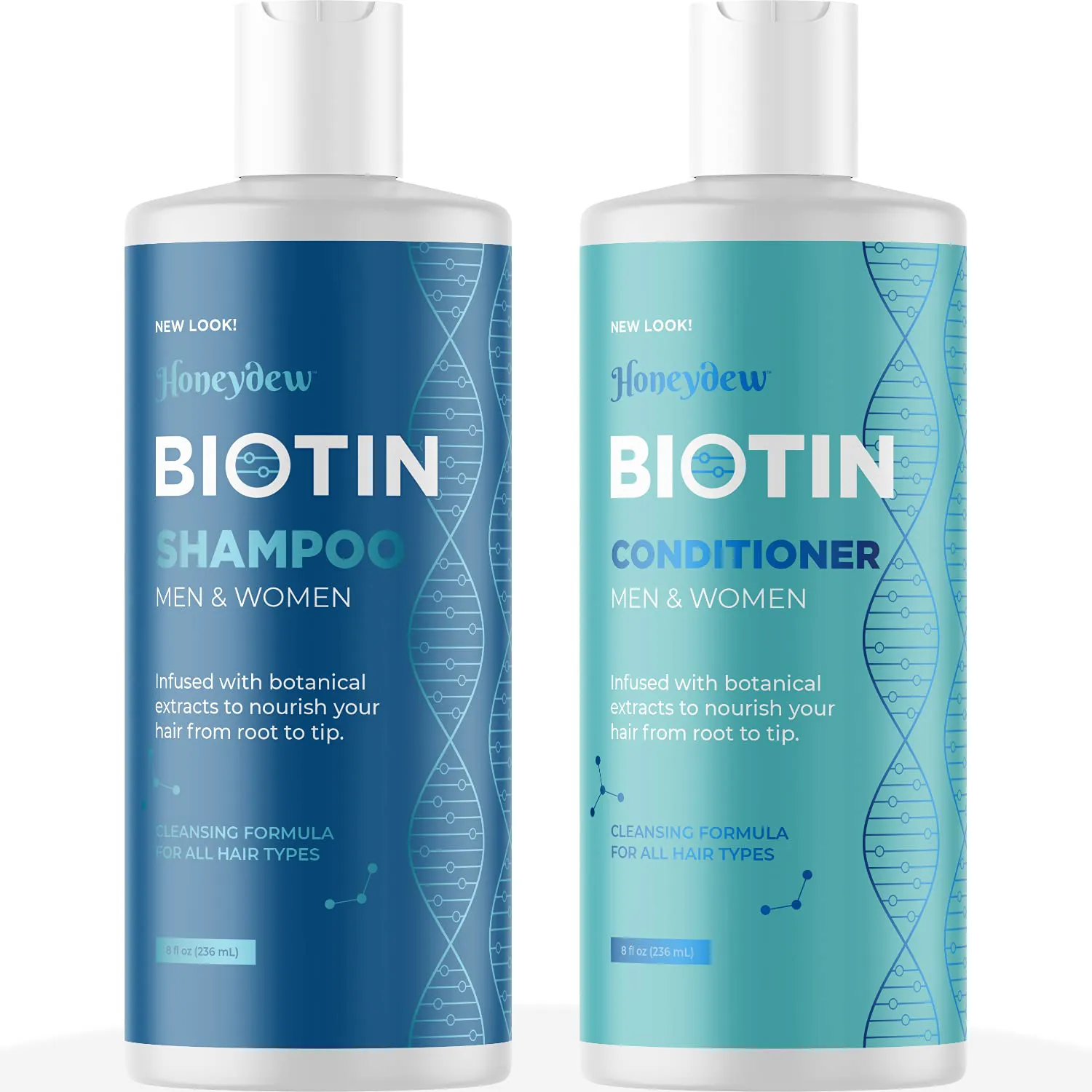 Volumizing Biotin Shampoo and Conditioner Set - Sulfate Free Shampoo and Conditioner for Dry Damaged Hair Care - Thinning Hair Shampoo and Conditioner with Nourishing Biotin Coconut Oil and Keratin