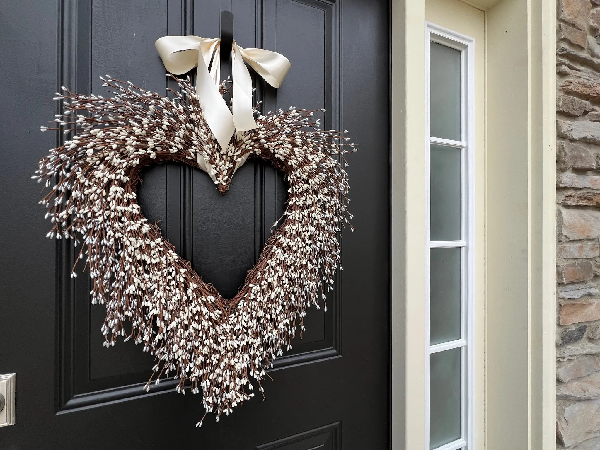 Wedding Day Berry Heart Wreath